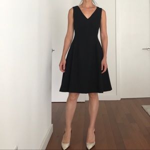 Banana Republic Black V-Neck A-Line Mini Dress